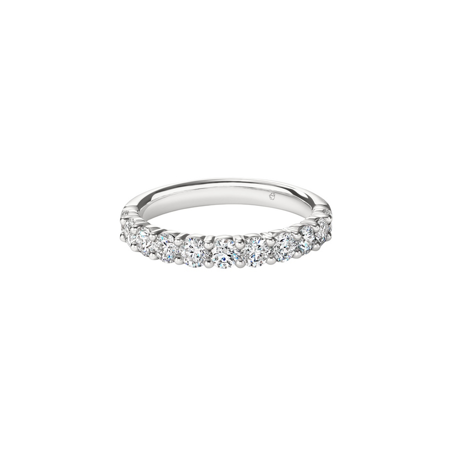 Signature 0.52ct Diamond 11-Stone Partway Band in Platinum, size 6.5