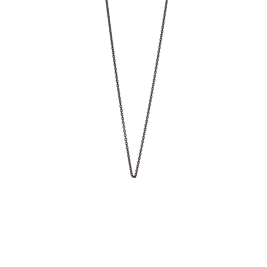 Classic Delicate Frankie Chain in Black Stainless Steel, 17"