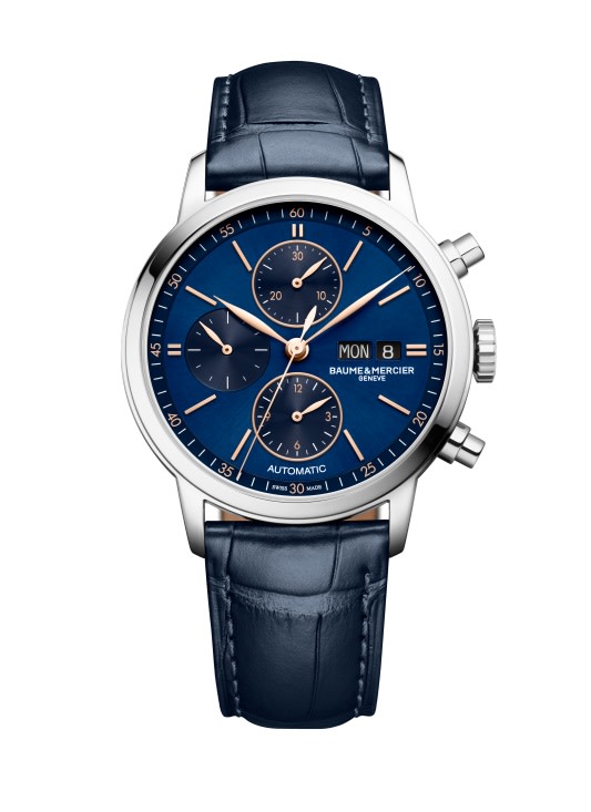 42mm Classima Automatic Watch with Blue Dial in Stainless Steel, Strap