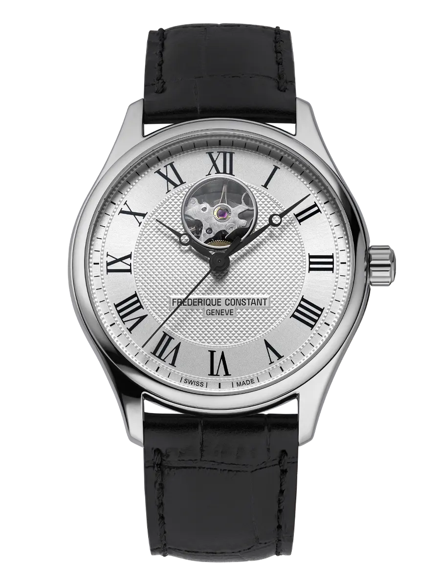 40mm Classics Heart Beat Automatic Watch with Silver Dial in Stainless Steel, Strap