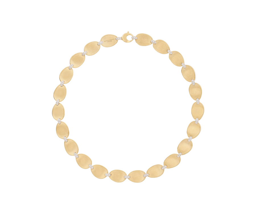 Lunaria 0.41ct Diamond Collar Necklace in 18K Yellow and White Gold, 17.75"