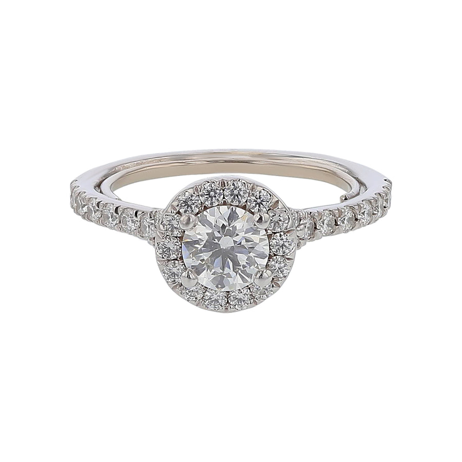 0.48ct Diamond and 0.48ct Hearts On Fire Transcedence Halo Ring in Platinum, Size 4.5