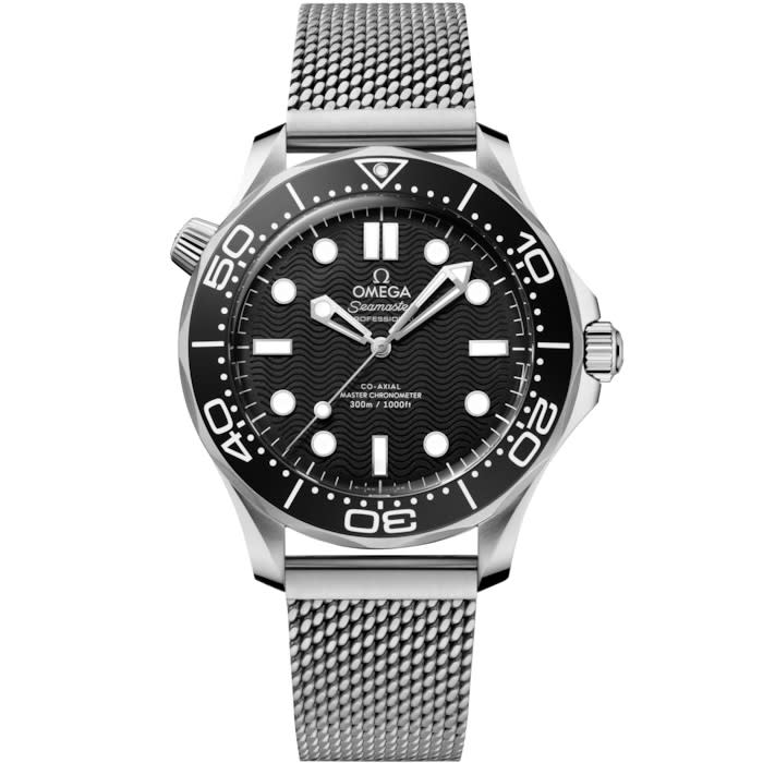 42mm Seamaster Diver 300M Watch with Black Dial in Stainless Steel, Bracelet