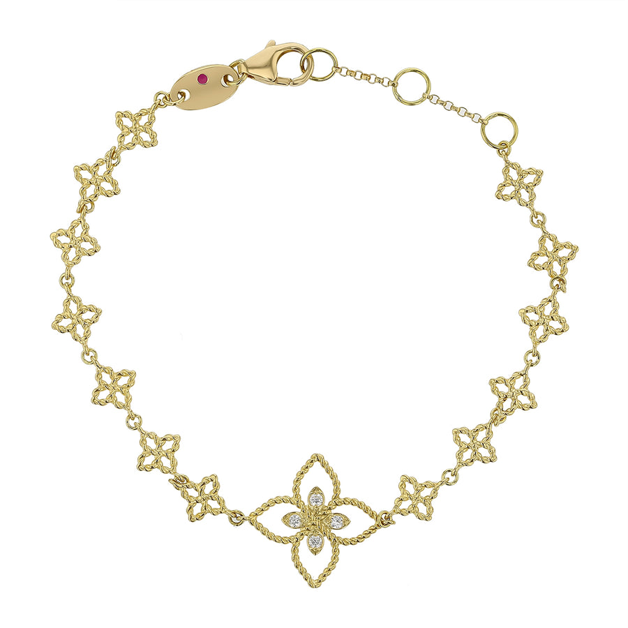 Principessa 0.04ct Diamond Bracelet in 18K Yellow Gold