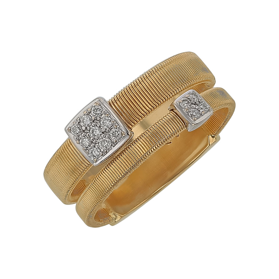 Marco Bicego Masai Diamond Pave Ring in 18K Yellow Gold, size 7