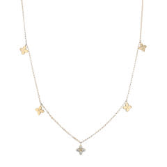 Love by the Inch Diamond Station Necklace in 18K Yellow Gold, 17in