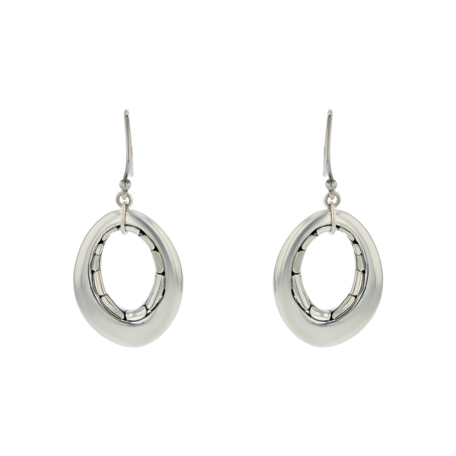 John Hardy Kali Oval Drop Earrings in Sterling Silver