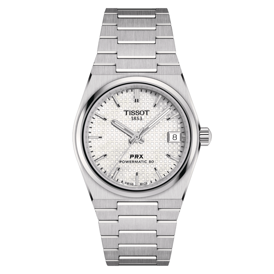 35mm PRX Powermatic 80 Watch with Mother of Pearl Dial in Stainless Steel, Bracelet