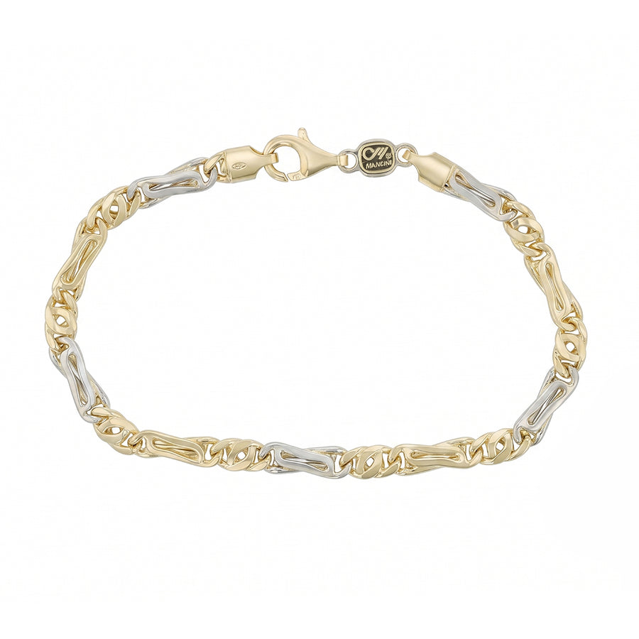 Link Bracelet in 18K Yellow Gold, 8"