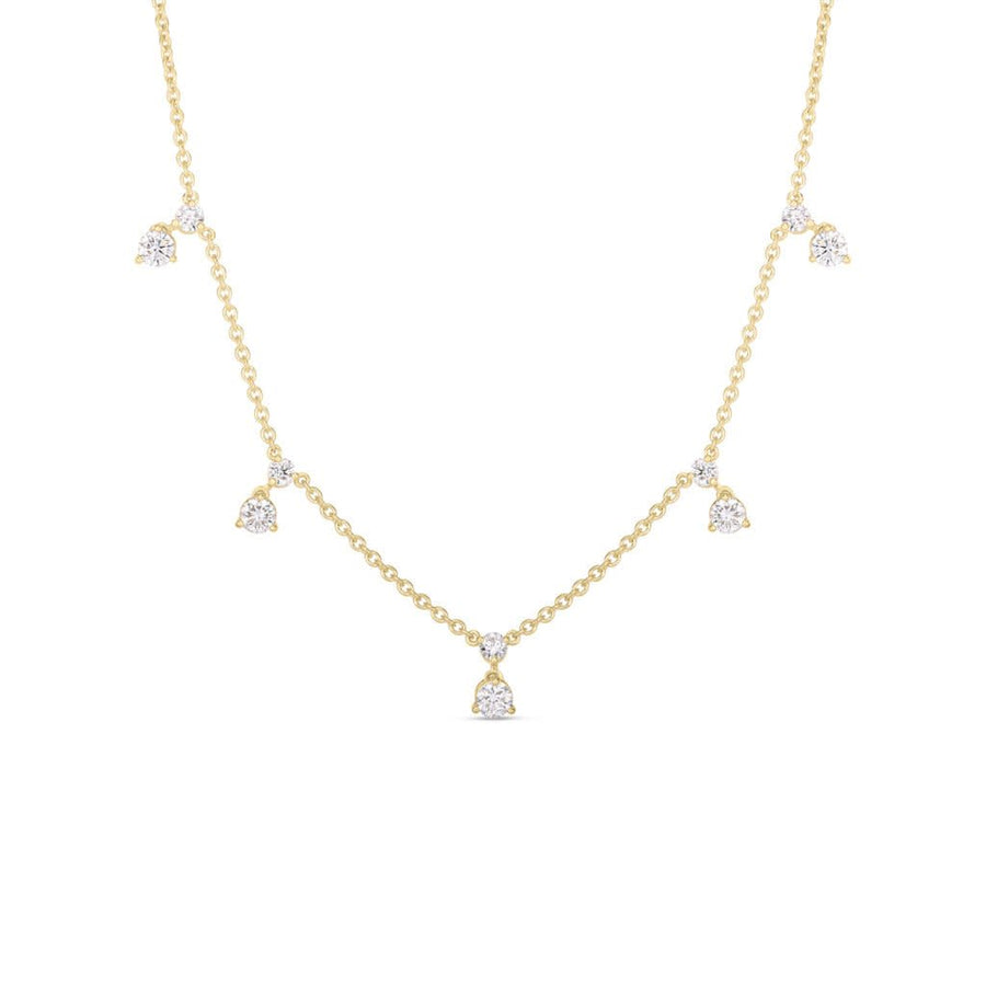 Diamonds by the Inch Round Diamond 5-Station Necklace in 18K Yellow Gold, 19in