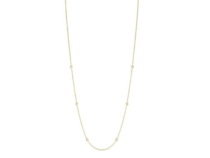 0.30ct Diamond Eyelet Chain Necklace in 18K Yellow Gold, 18"