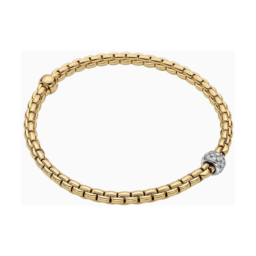 EKA Diamond Bracelet in 18K Yellow and White Gold, Medium
