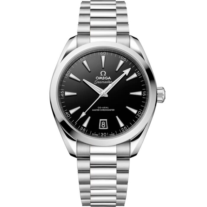 41mm Seamaster Aqua Terra Watch with Black Dial in Stainless Steel, Bracelet