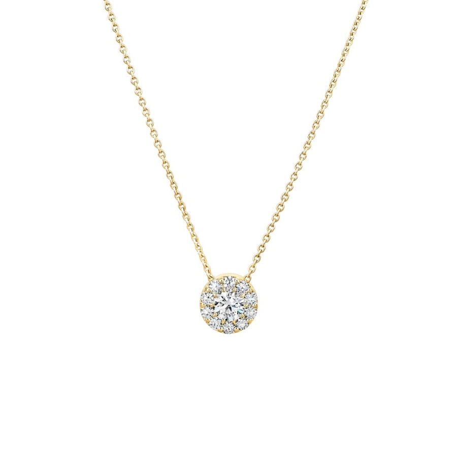 Fulfillment 0.90-1.07ct Diamond Round Pendant in 18K Yellow Gold, 18" chain
