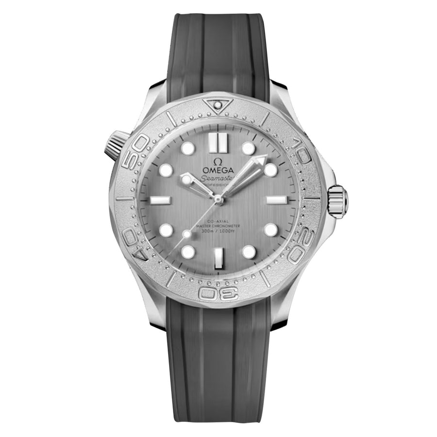 42mm Seamaster Diver 300M Watch with Grey Dial in Stainless Steel, Strap
