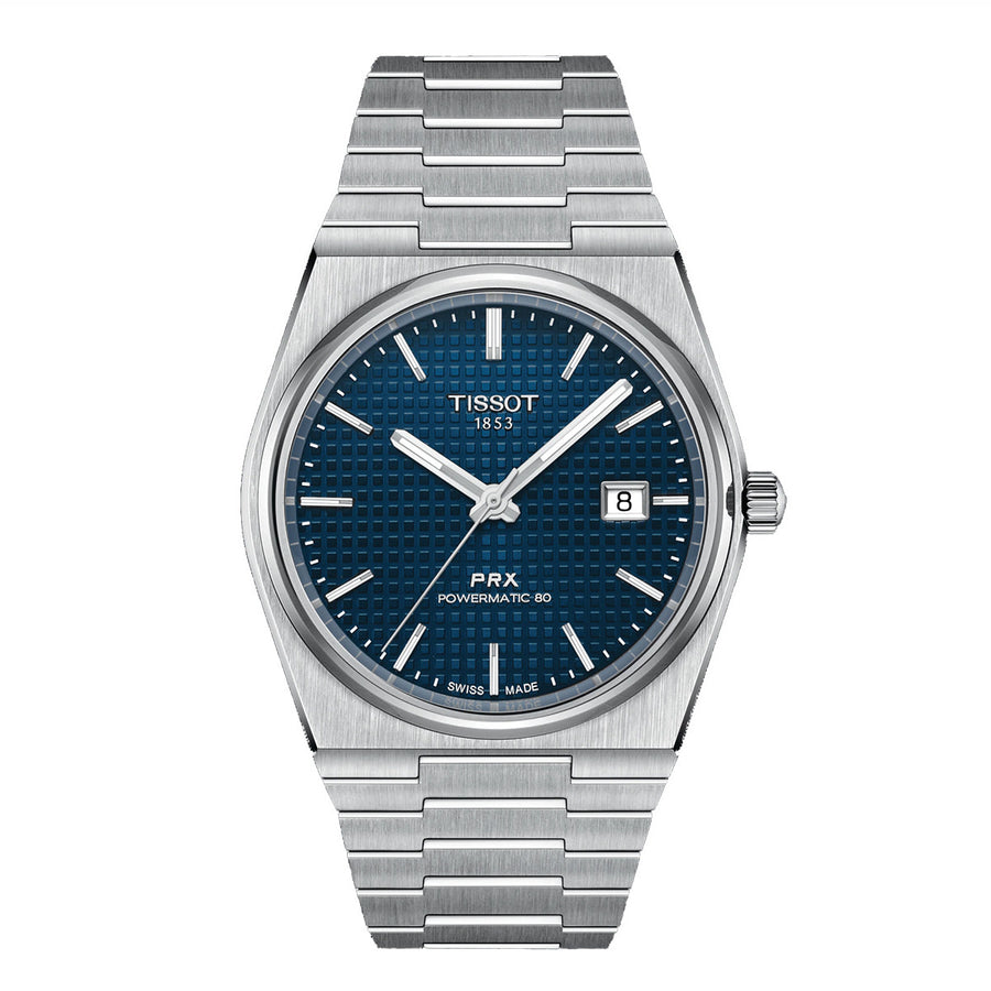 40mm PRX Powermatic 80 Watch with Blue Dial in Stainless Steel, Bracelet