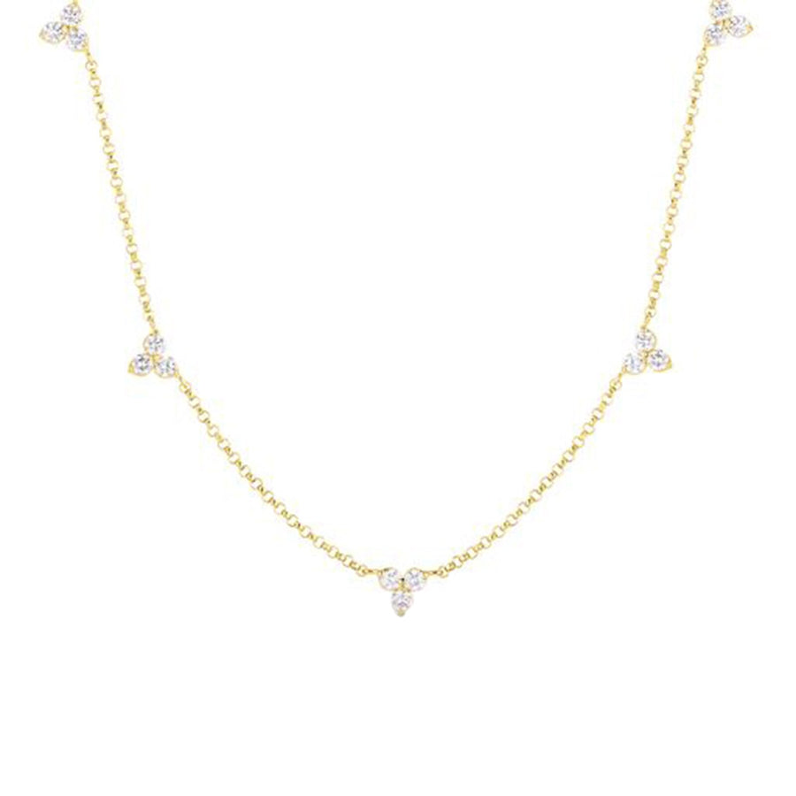 Love by the Inch 0.65ct Diamond Station Necklace in 18K Yellow Gold, 17"