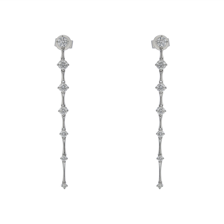 Cadence 1.14-1.20ct Diamond Drop Earrings in 18K White Gold
