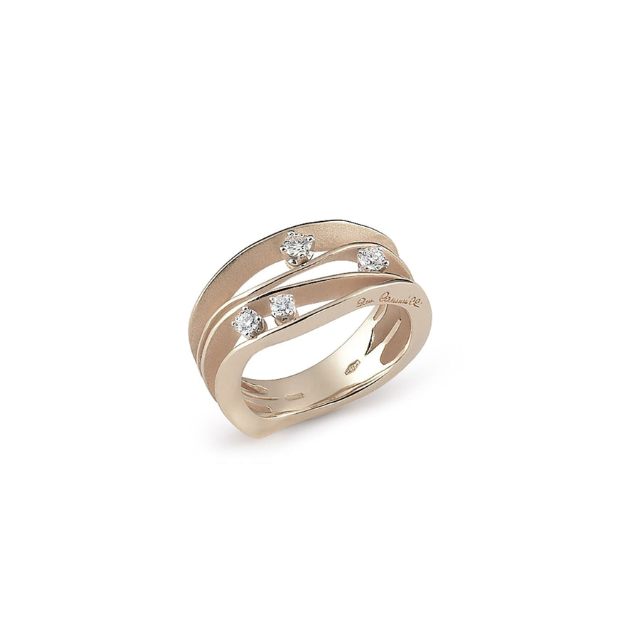 Dune Diamond Ring in 18K Natural Beige Gold, Size 7