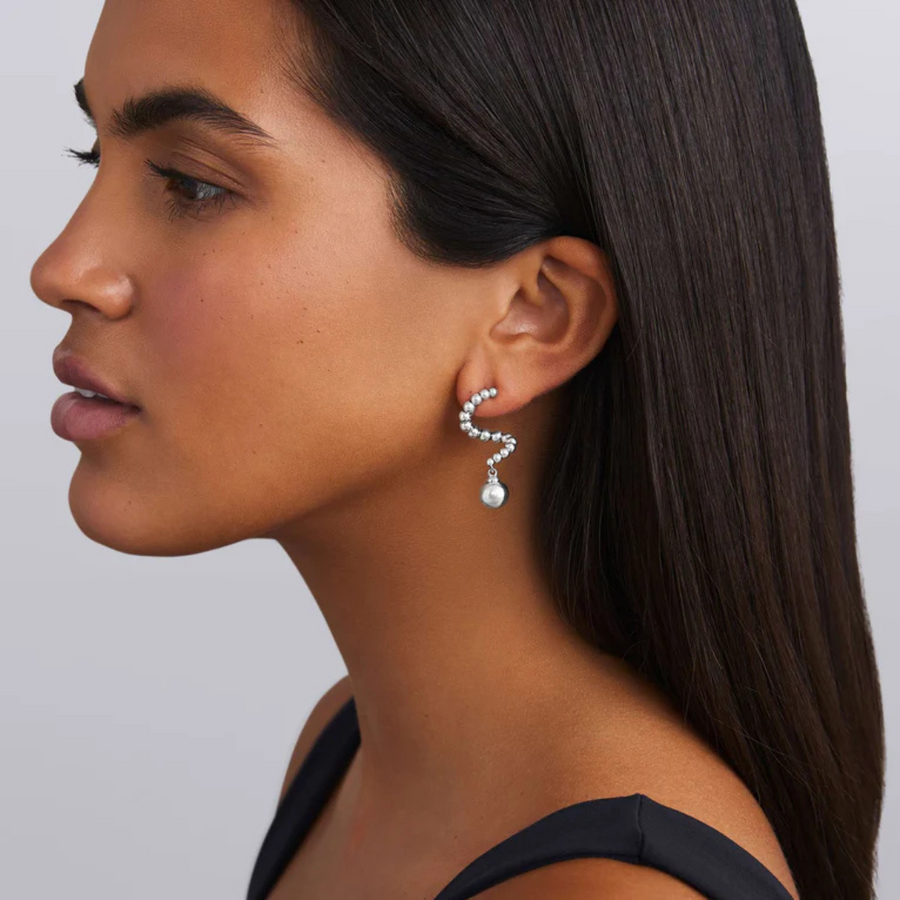 Caviar Bubbly Drop Earrings in Sterling Silver