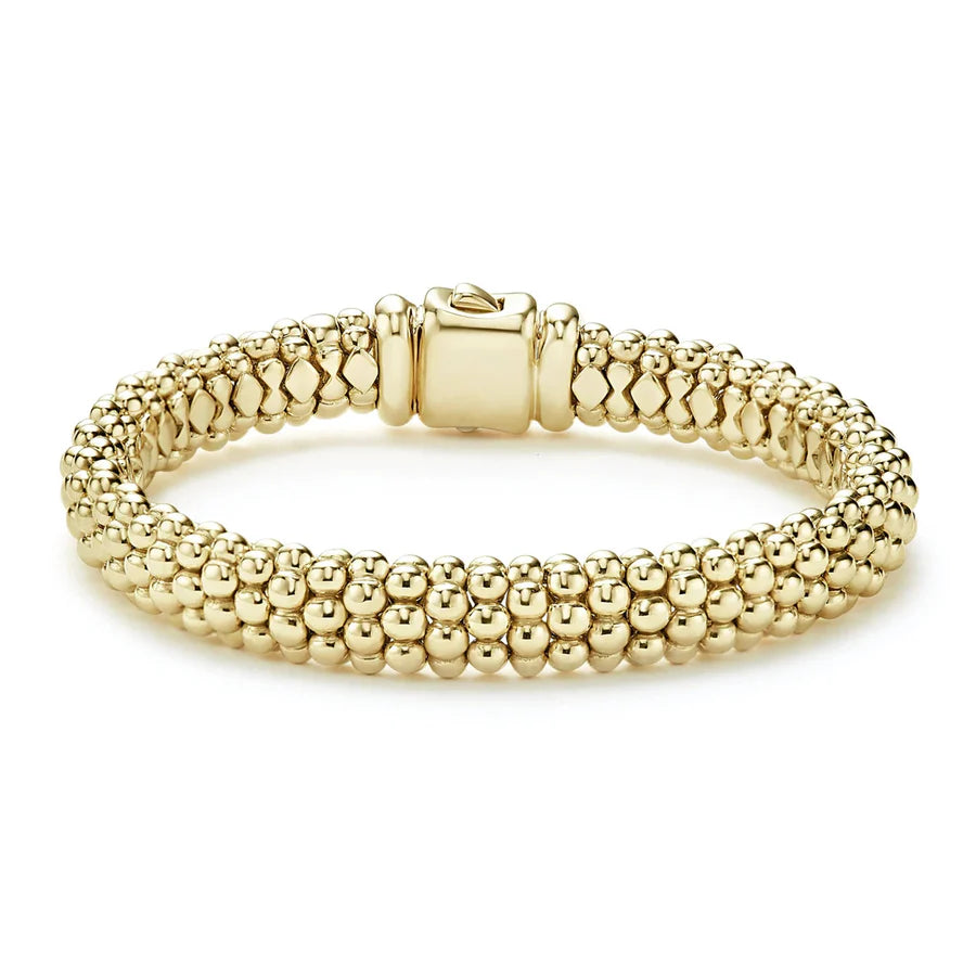 Caviar Gold Signature Rope Bracelet in 18K Yellow Gold, Medium