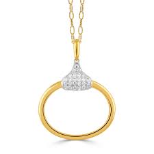 Equestrian 0.45ct Diamond Pendant in 18K Yellow Gold