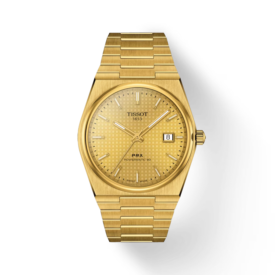 40mm PRX Powermatic 80 Watch with Champagne Dial Watch in Stainless Steel with Yellow Gold PVD, Bracelet
