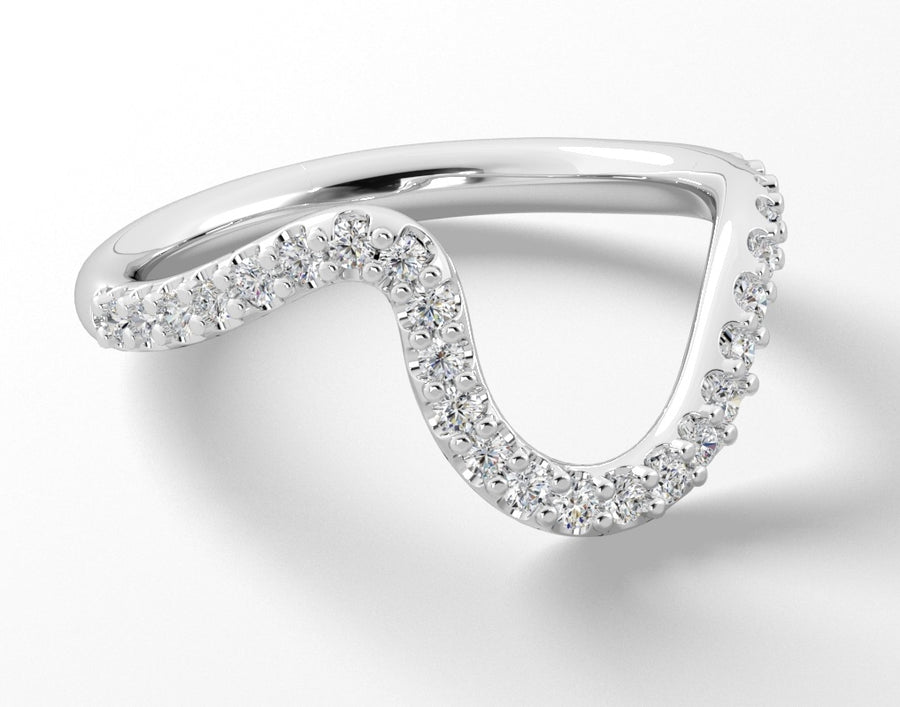 Wave 0.29ct Diamond Band in Platinum