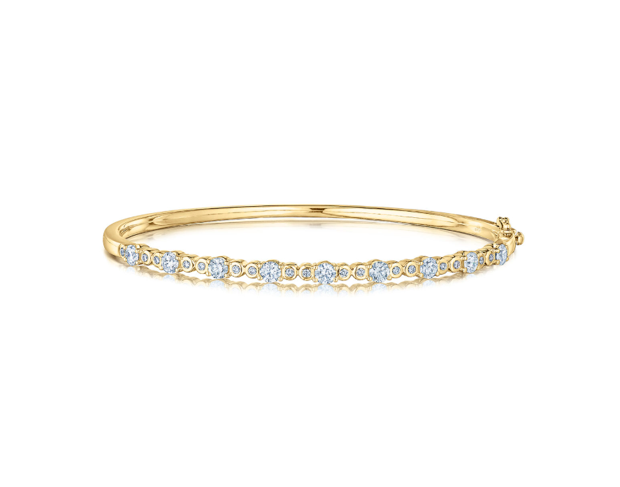 Lyric 1.25ct Diamond Bangle Bracelet in 18K Yellow Gold