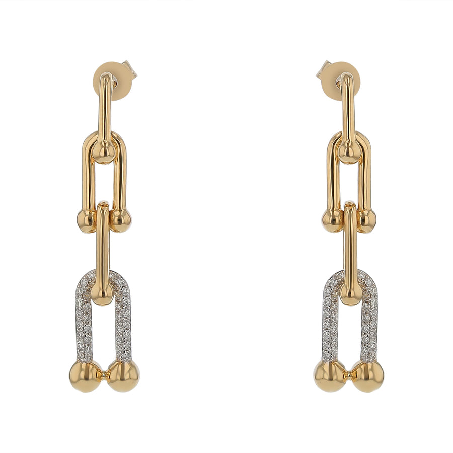 0.24ct Diamond Prong Set Drop Earrings in 14K Yellow Gold