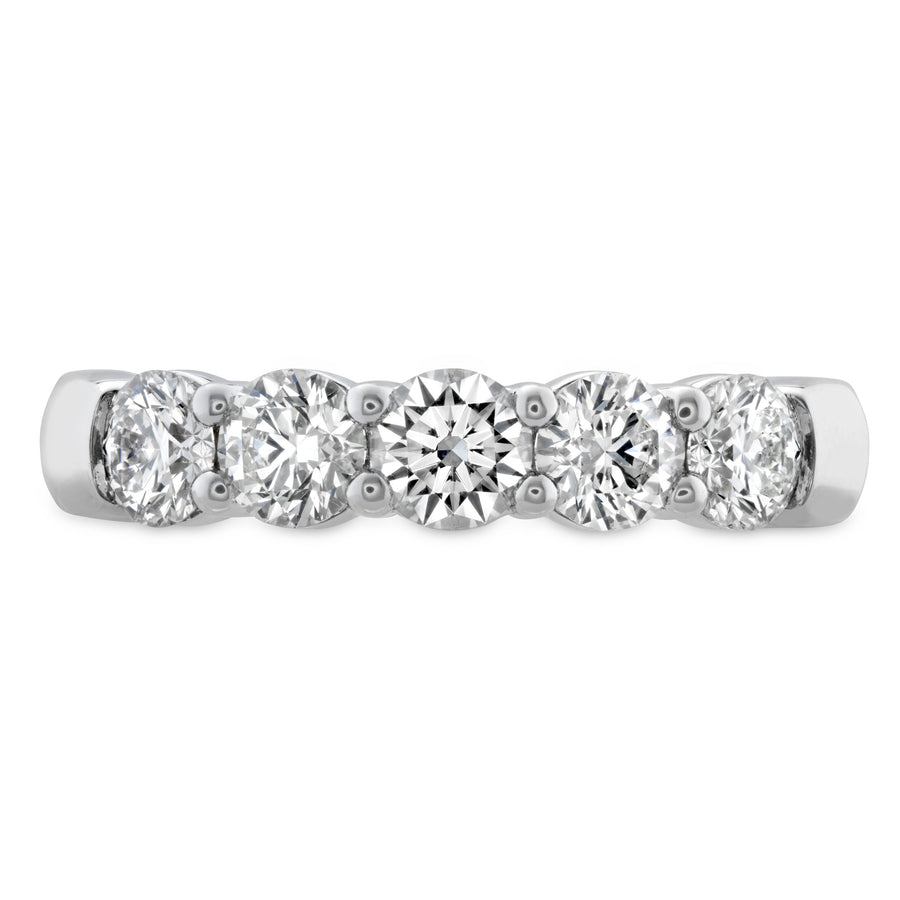 Signature 5-Stone Diamond Band in Platinum, Size 6.5