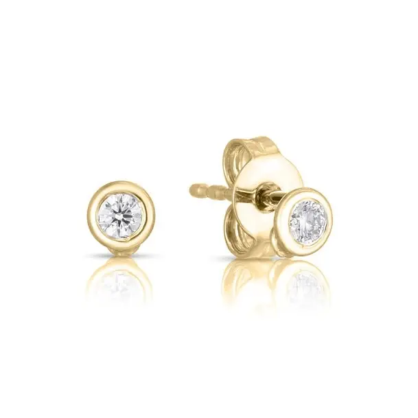 Tiny Treasures 0.10ct Diamond Stud Earrings in 18K Yellow Gold