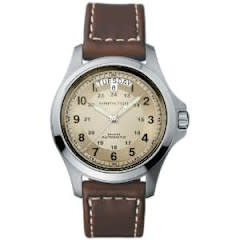 40mm Khaki Field King Watch with Beige Dial in Stainless Steel, Strap
