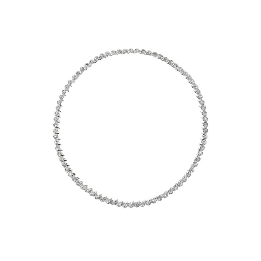 Droplet 26.15ct Diamond Necklace in 18K White Gold, 18"