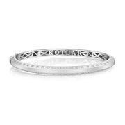 18K White Gold and 0.86ct Diamonds Burnish Bevel Bangle