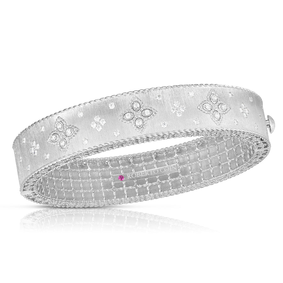 Venetian Princess 0.67ct Diamond Bangle Bracelet in 18K White Gold