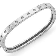 Pois Moi Single Diamond Bangle, 46x56mm