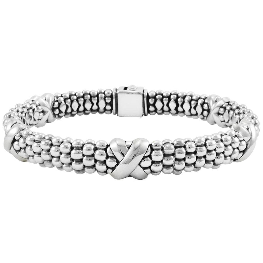 Embrace 9mm 5 Station X Bracelet in Sterling Silver, Size 7