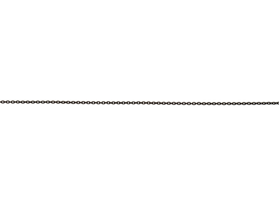 Classic Delicate Frankie Chain in Black Stainless Steel, 17"