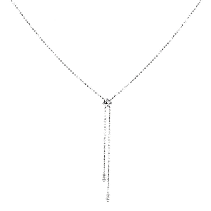 Love in Verona 0.30ct Diamond Necklace in 18K White Gold, 23"