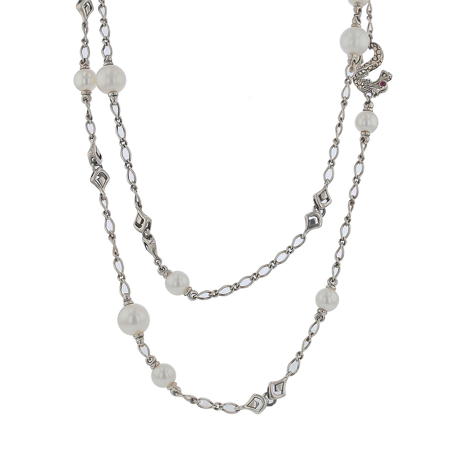 John Hardy Naga Legends Pearl Necklace in Sterling Silver, 35 ...