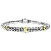 6mm Three Station X Caviar Bracelet
