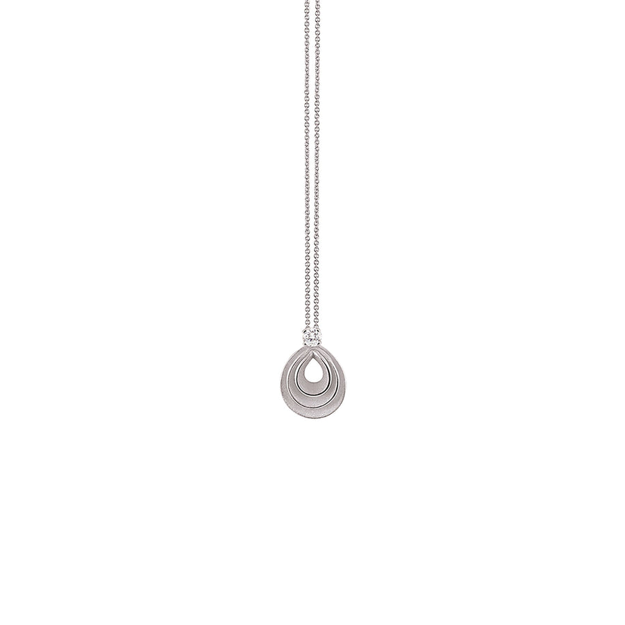 Velaa Star 0.08ct Diamond Pendant in 18K White Ice Gold, 16-18" chain
