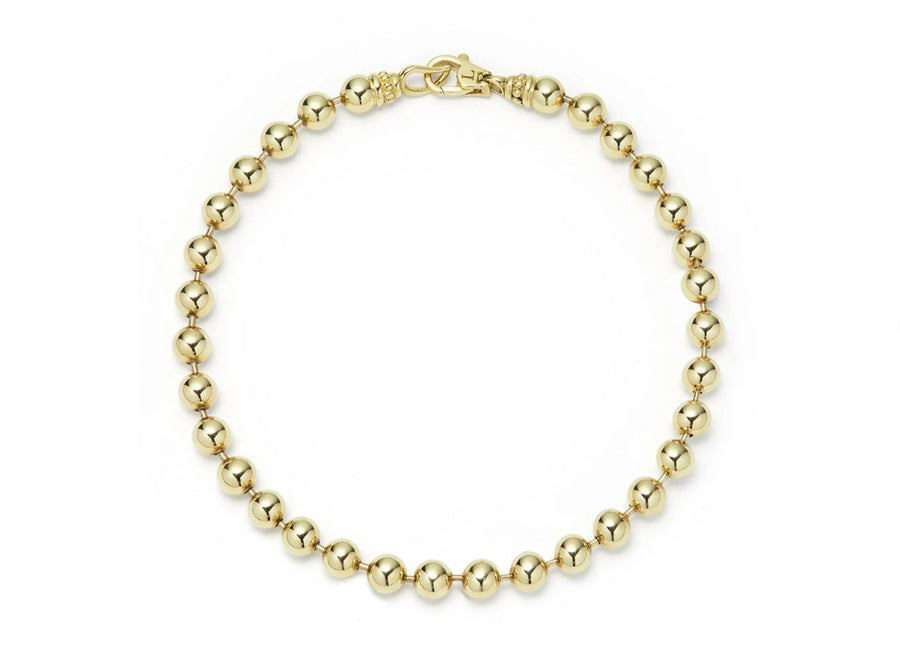 Anthem Ball Chain Bracelet in 18K Yellow Gold, Size 8