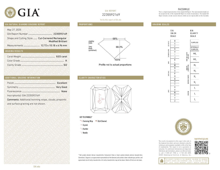 Harmonie 8.03ct Radiant Cut Diamond, 1.85ct Trapezoid Diamond and 0.27ct Diamond 2 Row 3 Stone Ring in Platinum
