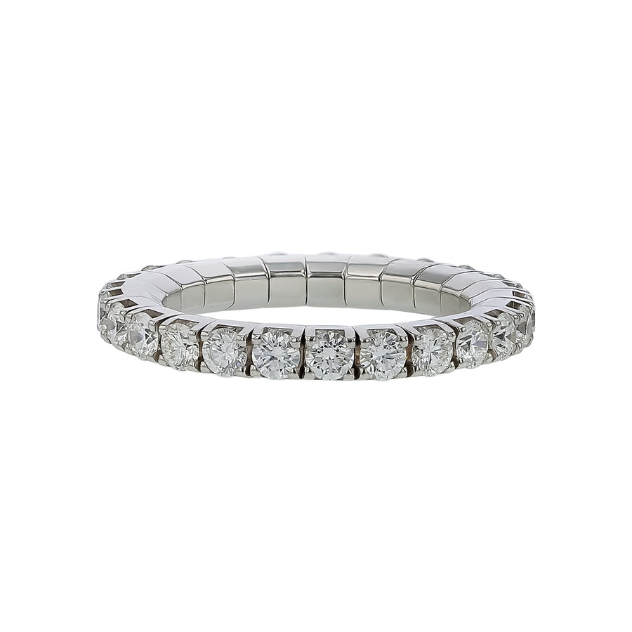 1.68ct Diamond Eternity Stretch Band in 18K White Gold