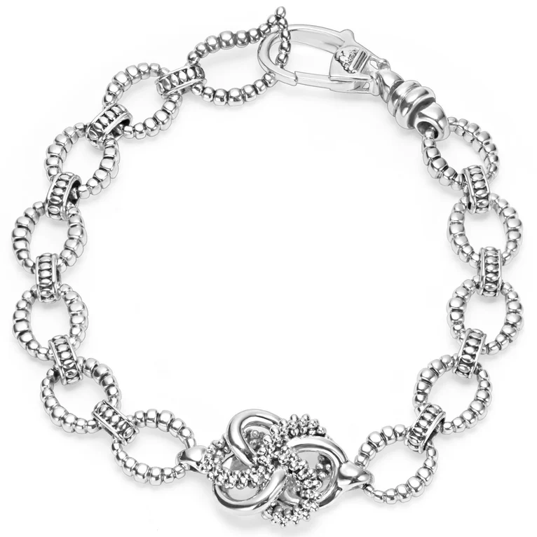 Silver Love Knot Link Bracelet
