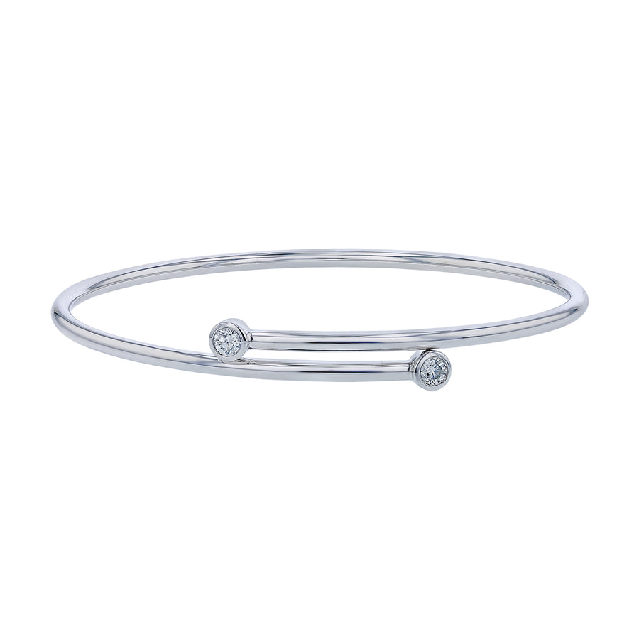0.27ct Diamond Bangle Bracelet in 14K White Gold