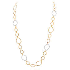 Gallet Diamond Necklace in 18K White and Yellow Gold, 36in