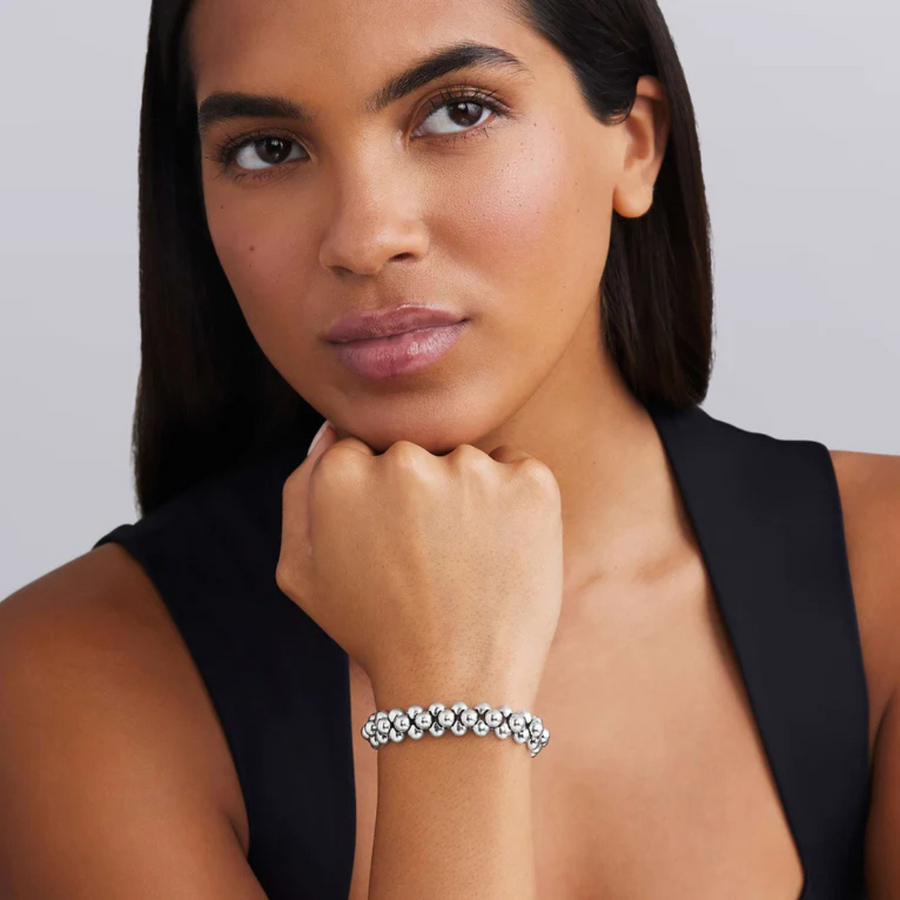 Caviar Bubbly 12mm Bracelet in Sterling Silver, 7"